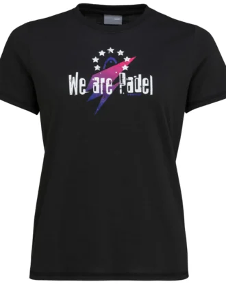HEAD WAP STAR Padel T-Shirt Women BLACK 01
