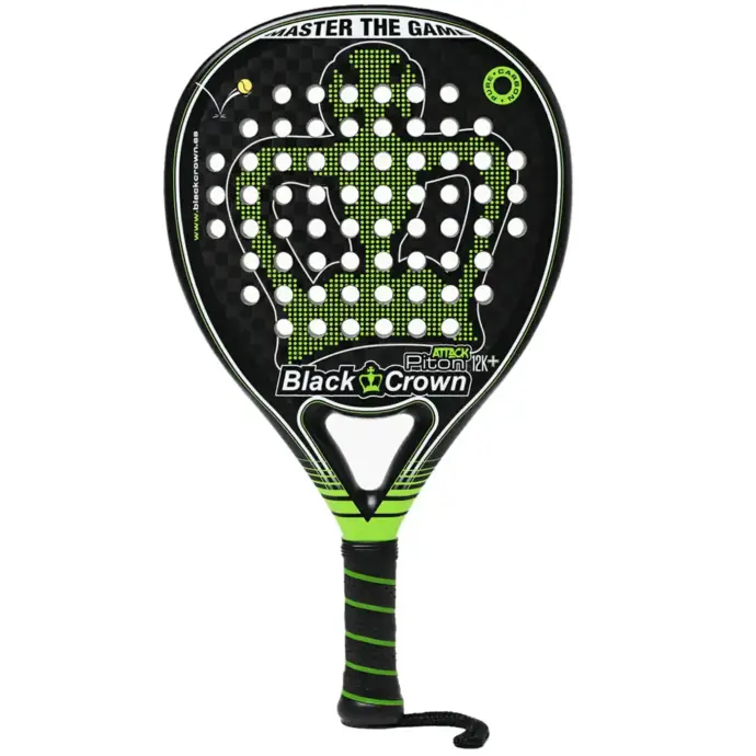 Black Crown Piton Attack 12K+ Padel Racket, Paddle Rackets Image 1