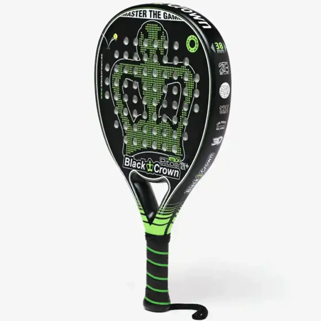 Black Crown Piton Attack 12K+ Padel Racket, Paddle Rackets Image 2