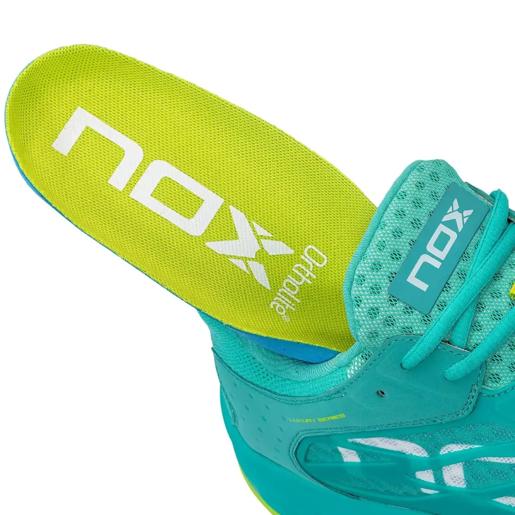 NOX AT10 LUX TurquoiseLime Padel Shoes Image 9