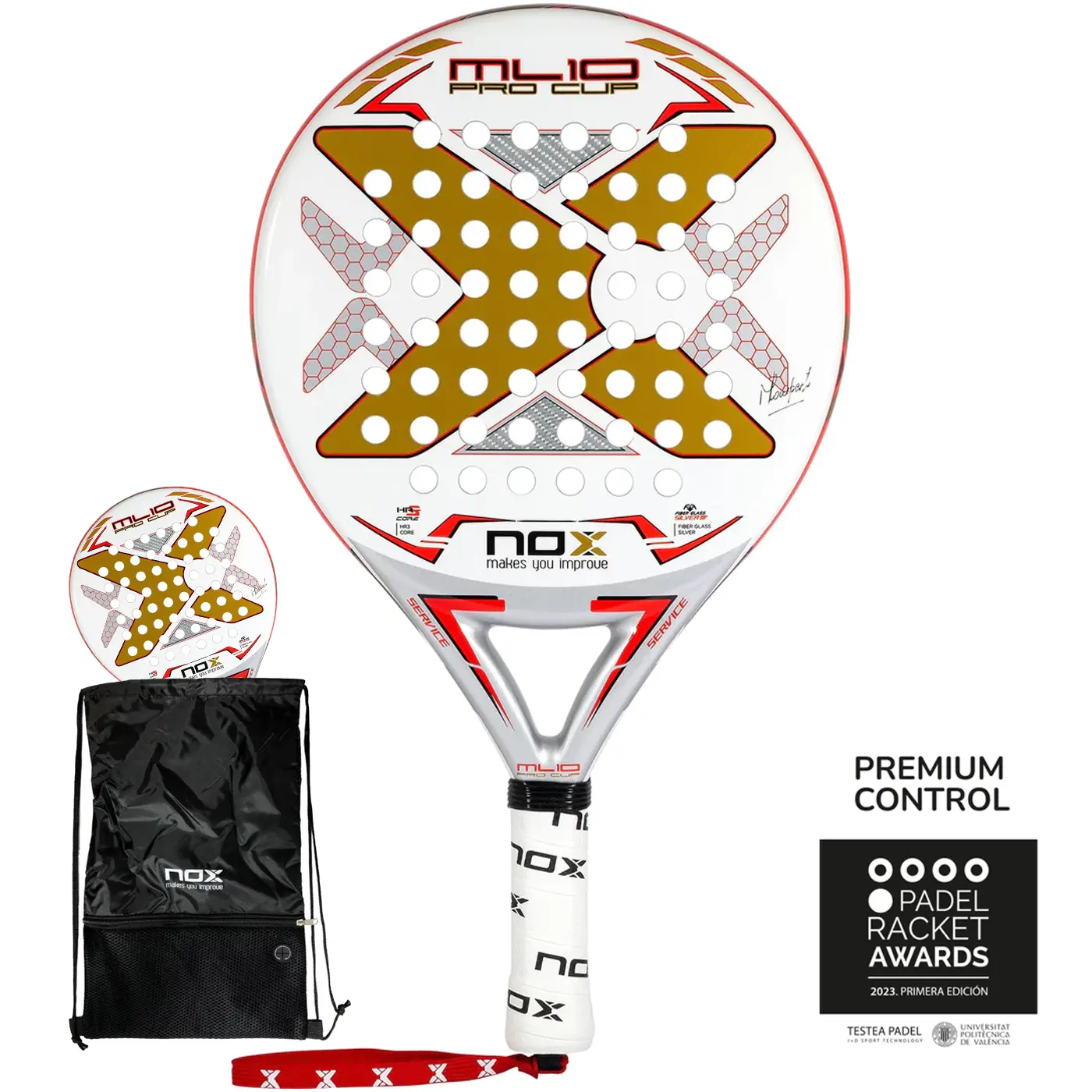 NOX ML10 PRO CUP Padel Racket 2023, racket with cover bag Image 1 NOX ML10 PRO CUP Padel Racket 2023, racket with cover bag Image 1