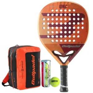 BULLPADEL IONIC CONTROL 2023 Padel Racket + Next Padel Backpack + 3 Padel Balls