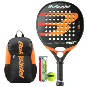 Bullpadel Wing 2021 Padel Racket + Performance Padel Backpack + 3 Padel Balls