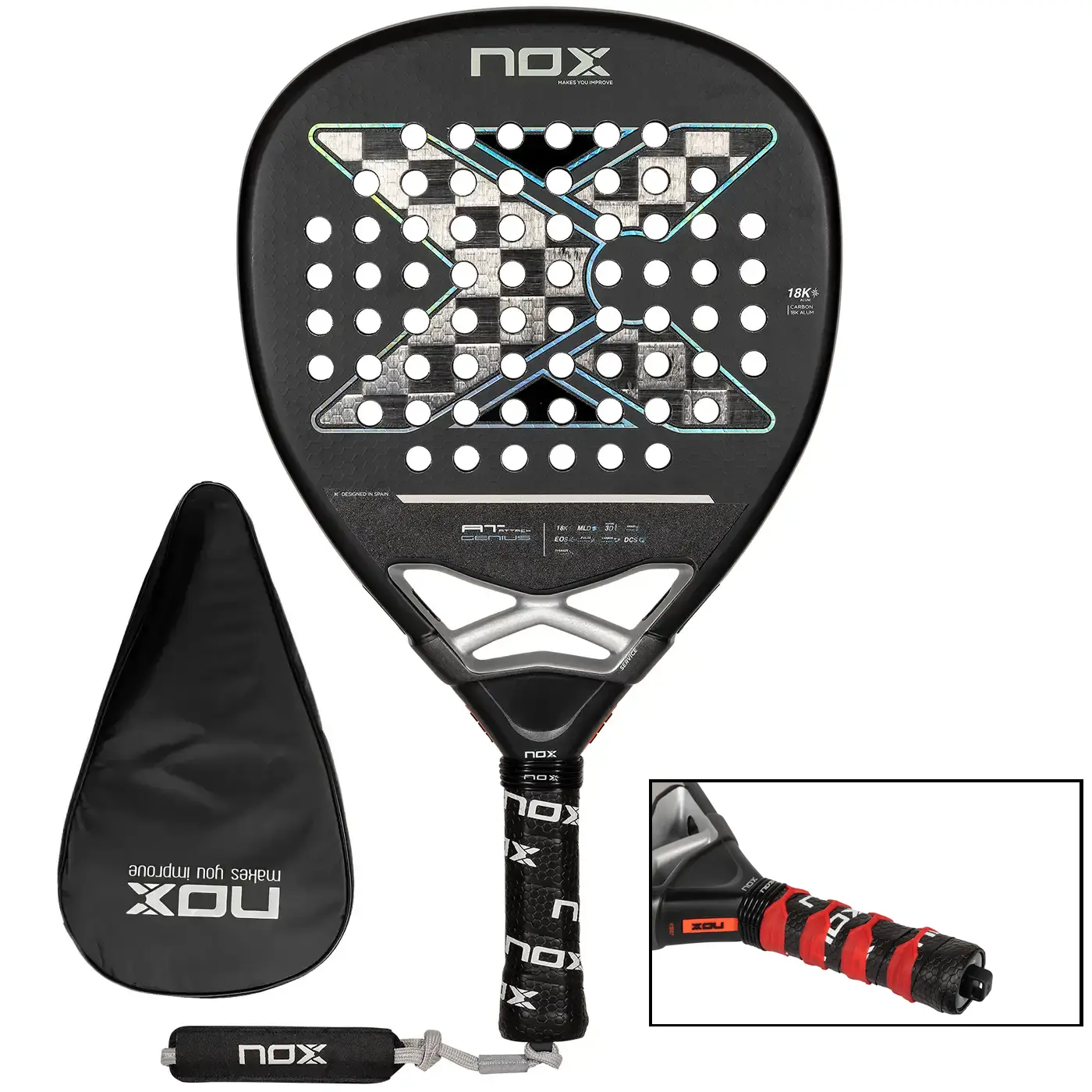 NOX AT Luxury ATTACK 18K 2024 Padel Racket 2024, Nox Padel Rackets 2024 Image NOX AT Luxury ATTACK 18K 2024 Padel Racket 2024, Nox Padel Rackets 2024 Image