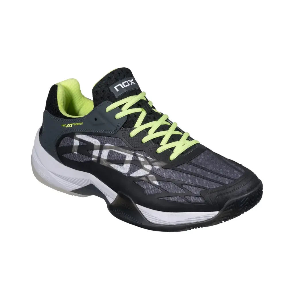 AT10 LUX Padel Shoes BlackSharp GreenGrey, 2024 padel sheos Image 4