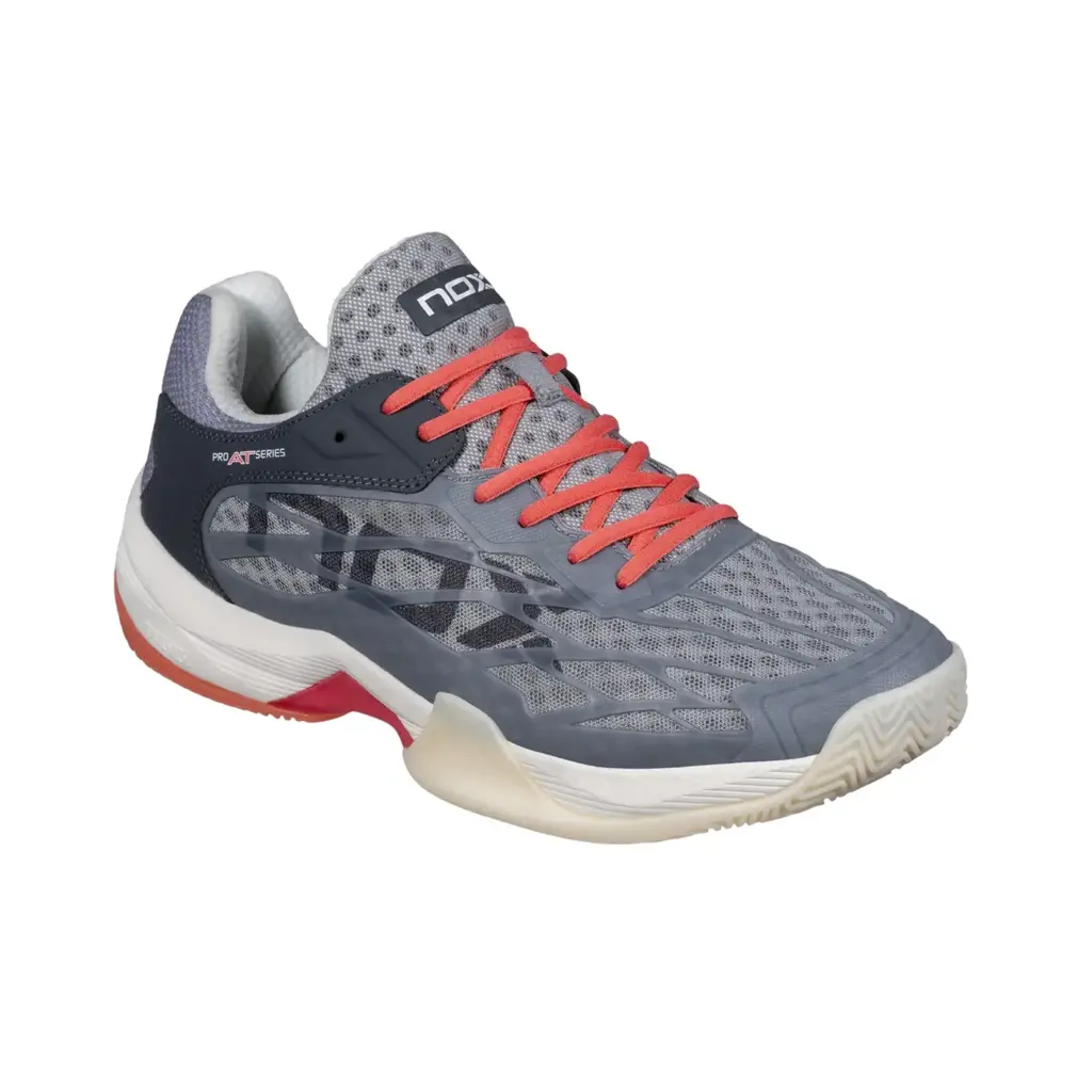 AT10 LUX Padel Shoes Cool GreyGeorgia Peach Image 4