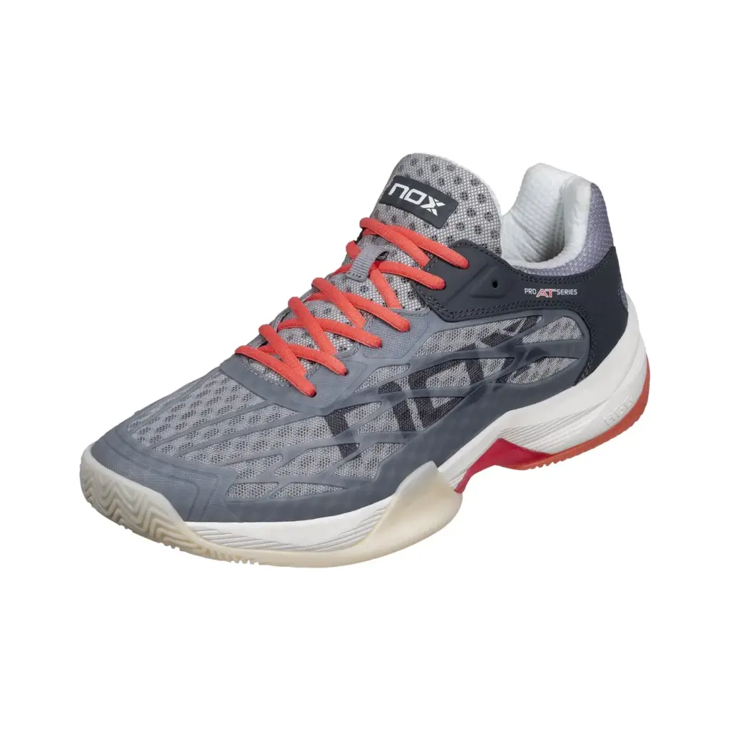 AT10 LUX Padel Shoes Cool GreyGeorgia Peach Image 5