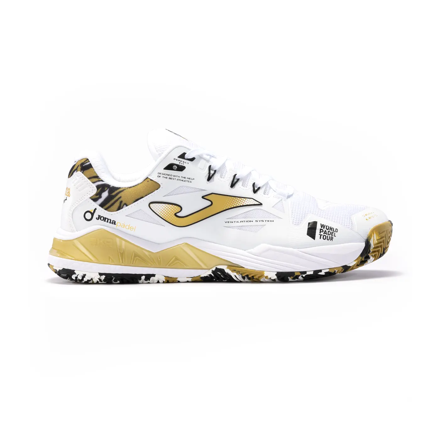 Joma Padel Shoes Spin Men 2332 WHITE GOLD Image 5 Joma Padel Shoes Spin Men 2332 WHITE GOLD Image 5