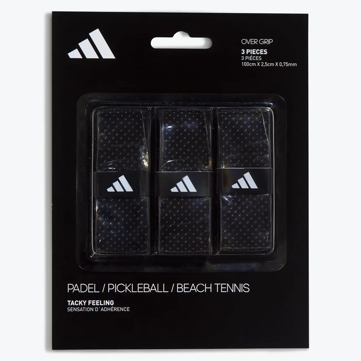 ADIDAS PADEL OVERGRIP SET OF 3 BLACK 2 ADIDAS PADEL OVERGRIP SET OF 3 BLACK 2