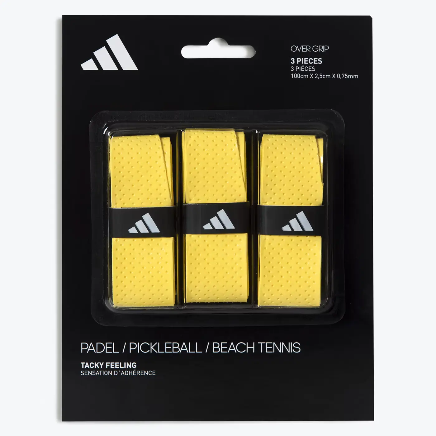ADIDAS PADEL OVERGRIP SET OF 3 Yellow Image 1 ADIDAS PADEL OVERGRIP SET OF 3 Yellow Image 1