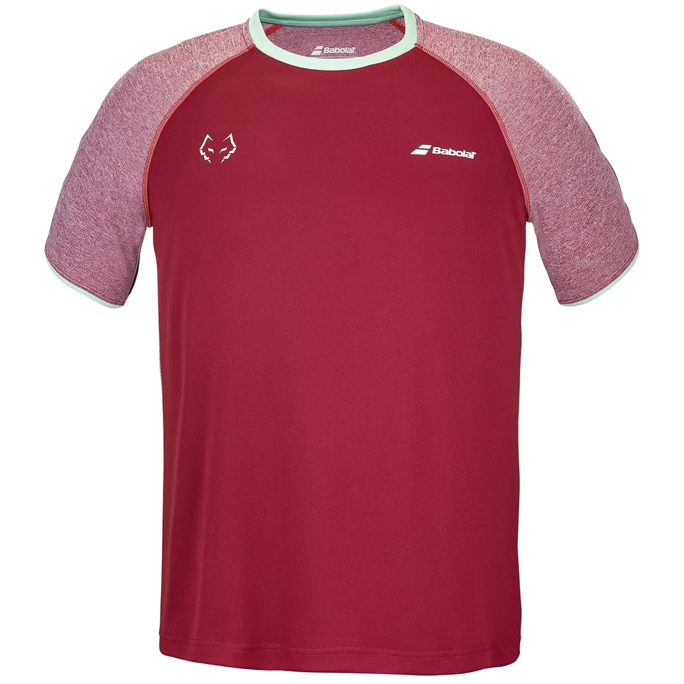 Babolat CREW NECK JUAN LEBRÓN Padel Shirt Maroon Image 1 Babolat CREW NECK JUAN LEBRÓN Padel Shirt Maroon - Image 1