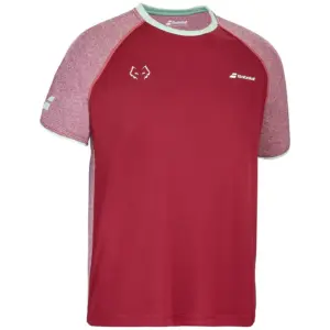 Babolat CREW NECK JUAN LEBRÓN Padel Shirt Maroon - Image 2