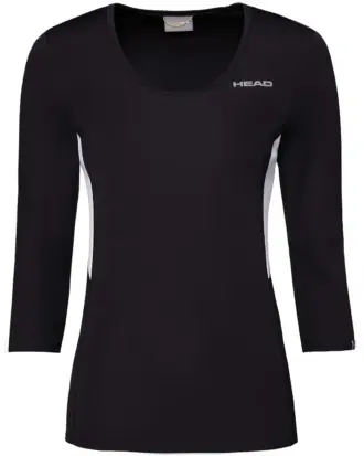 Head Club Tech 3 4 Women's Padel T-Shirt Black Image 1