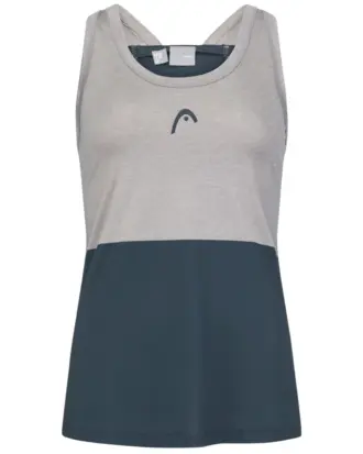 Head Women's Tech Padel Tank Top Grey Navy Image 1