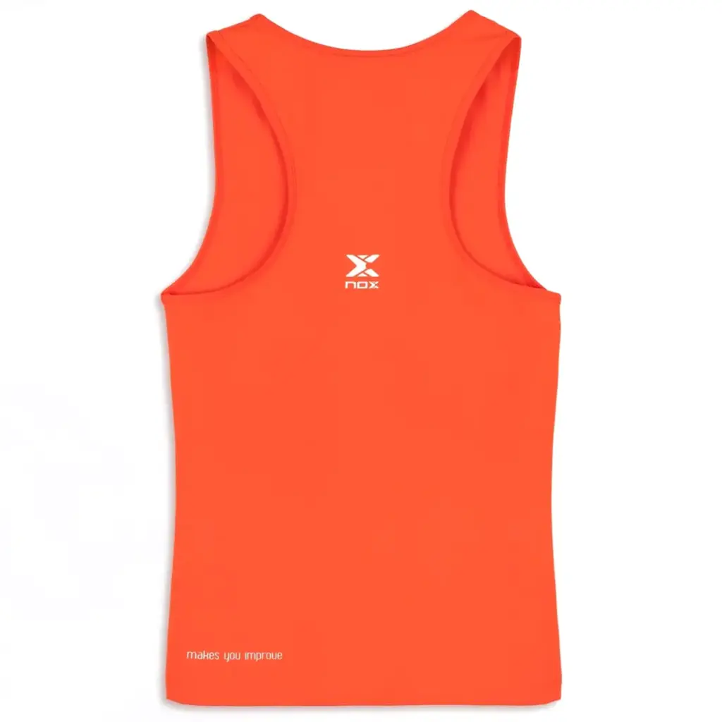 NOX Women's Padel TANK TOP Orange Women Padel Top Image 4