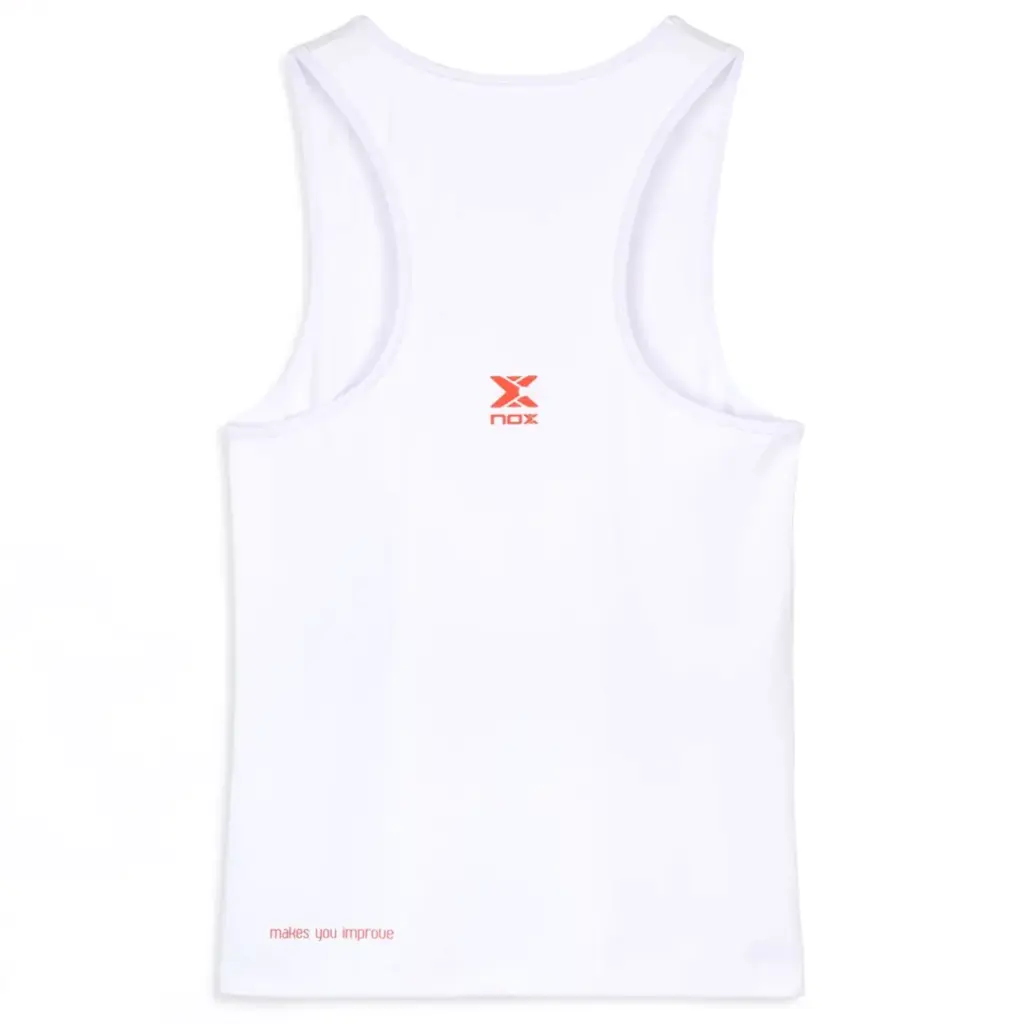 NOX Women's Padel TANK TOP, Padel Apparel for Women White Image 5