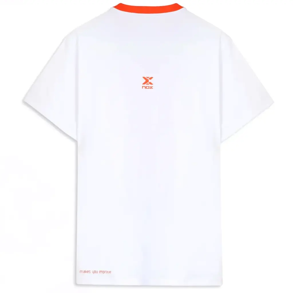 Nox Team Regular Men’s Padel Polo Shirt WHITE Image 2