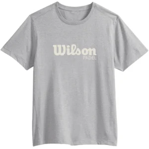 Wilson Graphic Padel Tee Heather Grey 01