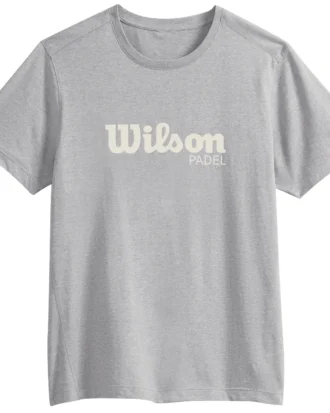 Wilson Graphic Padel Tee Heather Grey 01