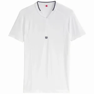 Wilson Padel Shirt Players Seamless Zip Henley 2.0 white image 16