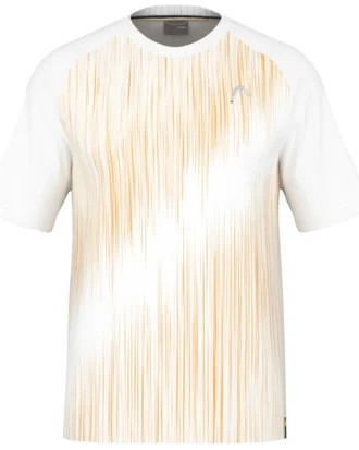 HEAD Performance Padel T-shirt Men Yellow White 02