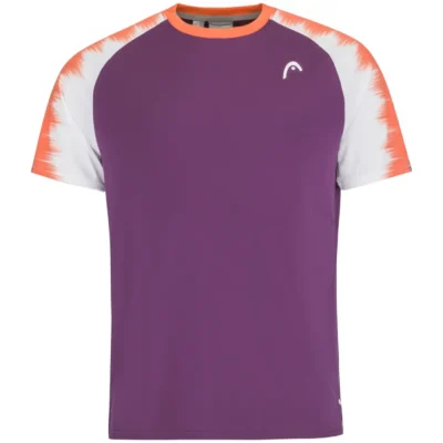 HEAD Performance Topspin Padel T-Shirt Men Lilac Print Vision 01