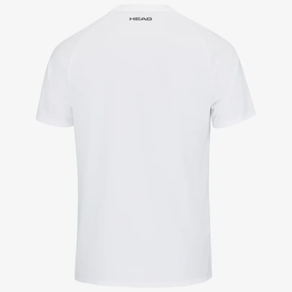 HEAD Performance Topspin Padel T-Shirt Men White Print Vision 02