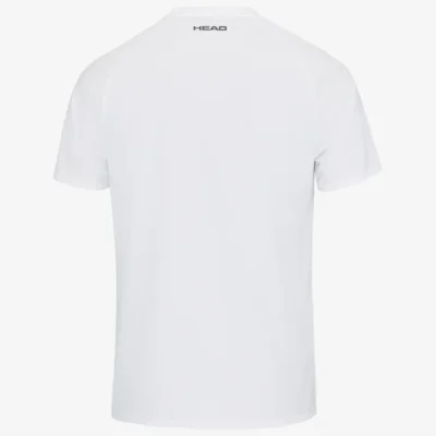 HEAD Performance Topspin Padel T-Shirt Men White Print Vision 02