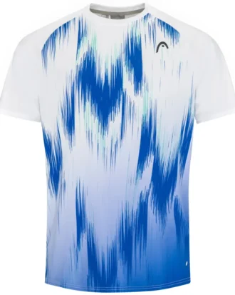 HEAD Performance Topspin Padel T-Shirt Men White Print Vision