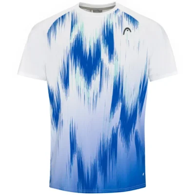 HEAD Performance Topspin Padel T-Shirt Men White Print Vision