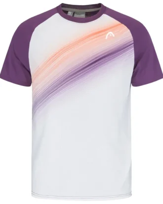 HEAD Performance Padel T-Shirt Men Lilac White 02