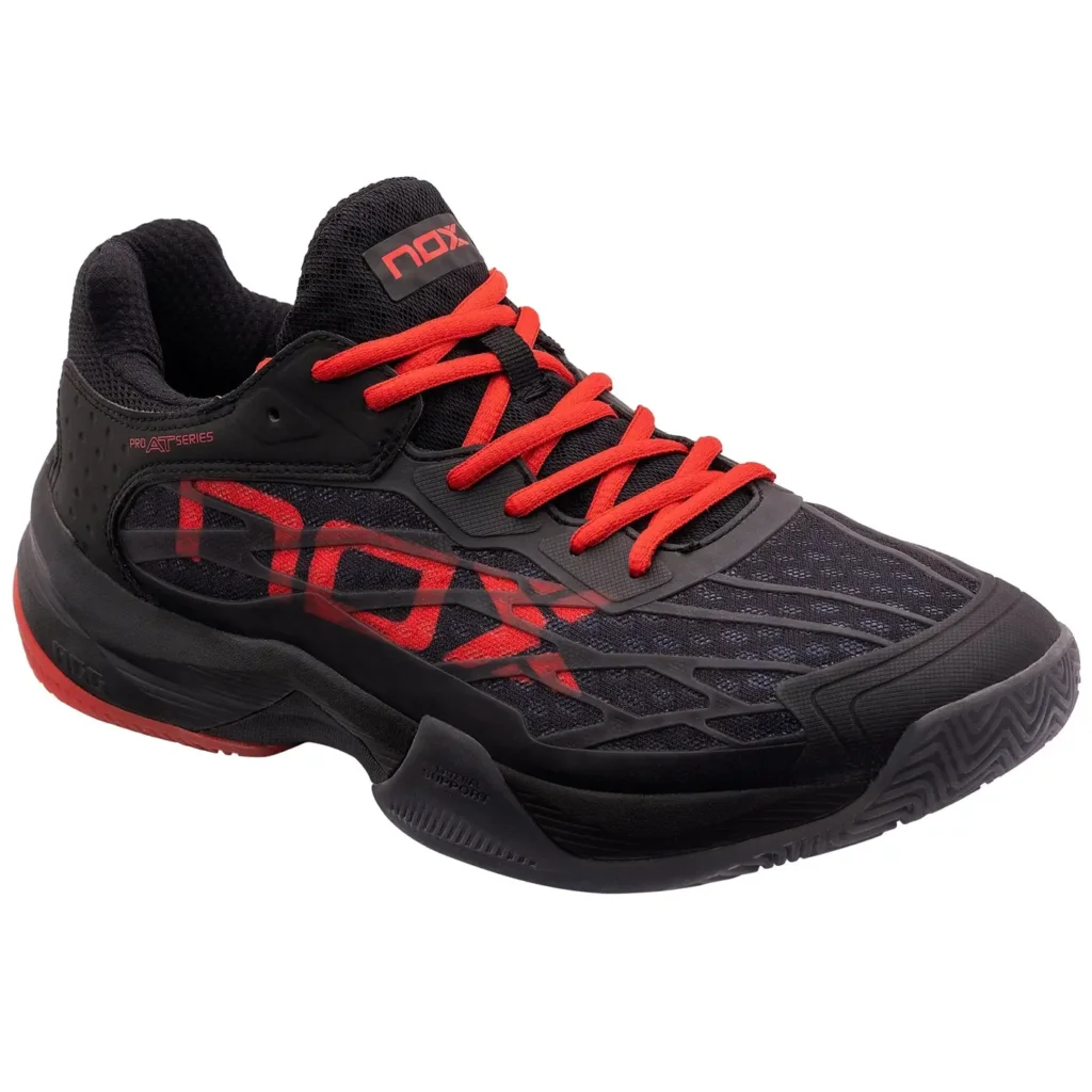 NOX AT10 LUX 2025 Padel Shoes Black Red 02