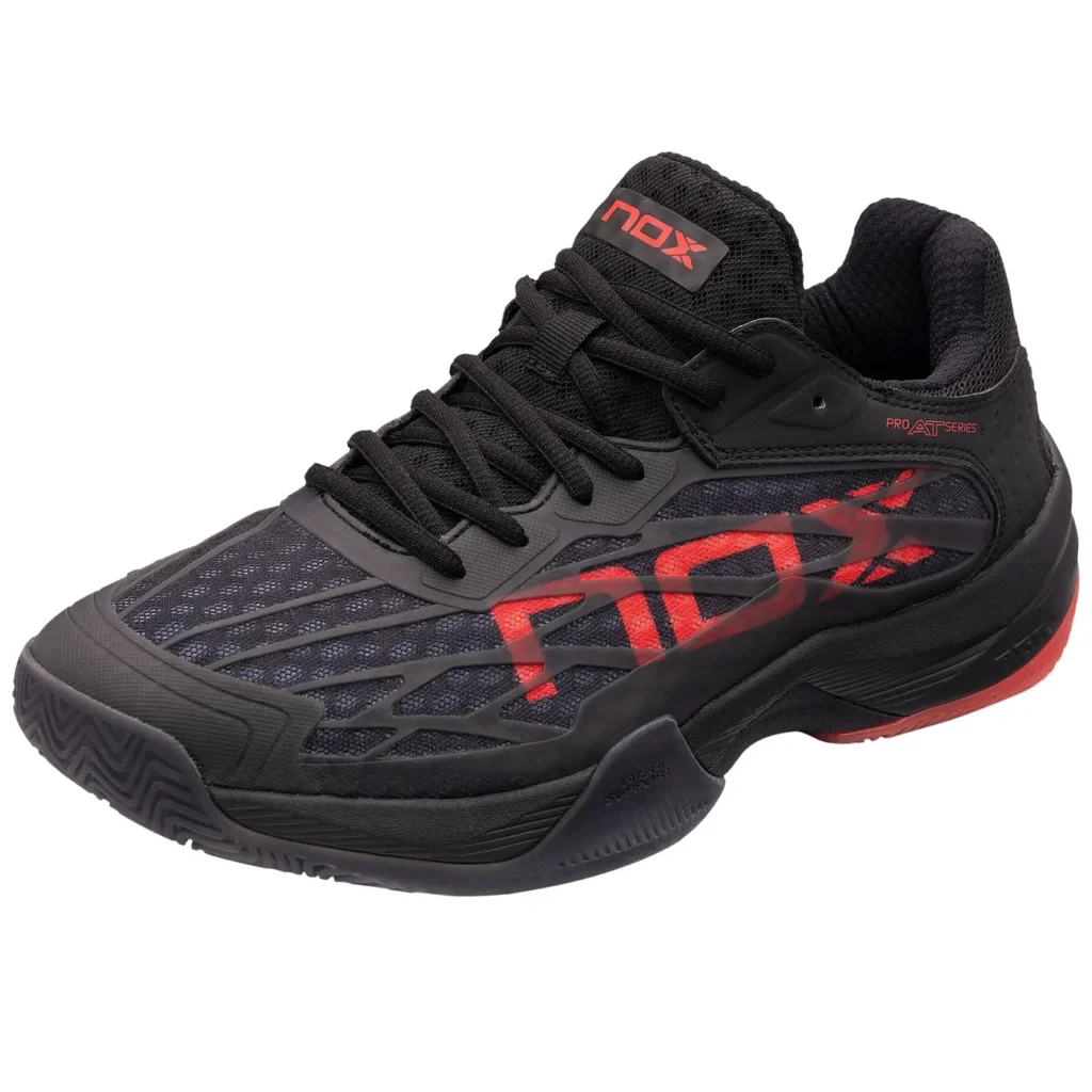 NOX AT10 LUX 2025 Padel Shoes Black Red 08