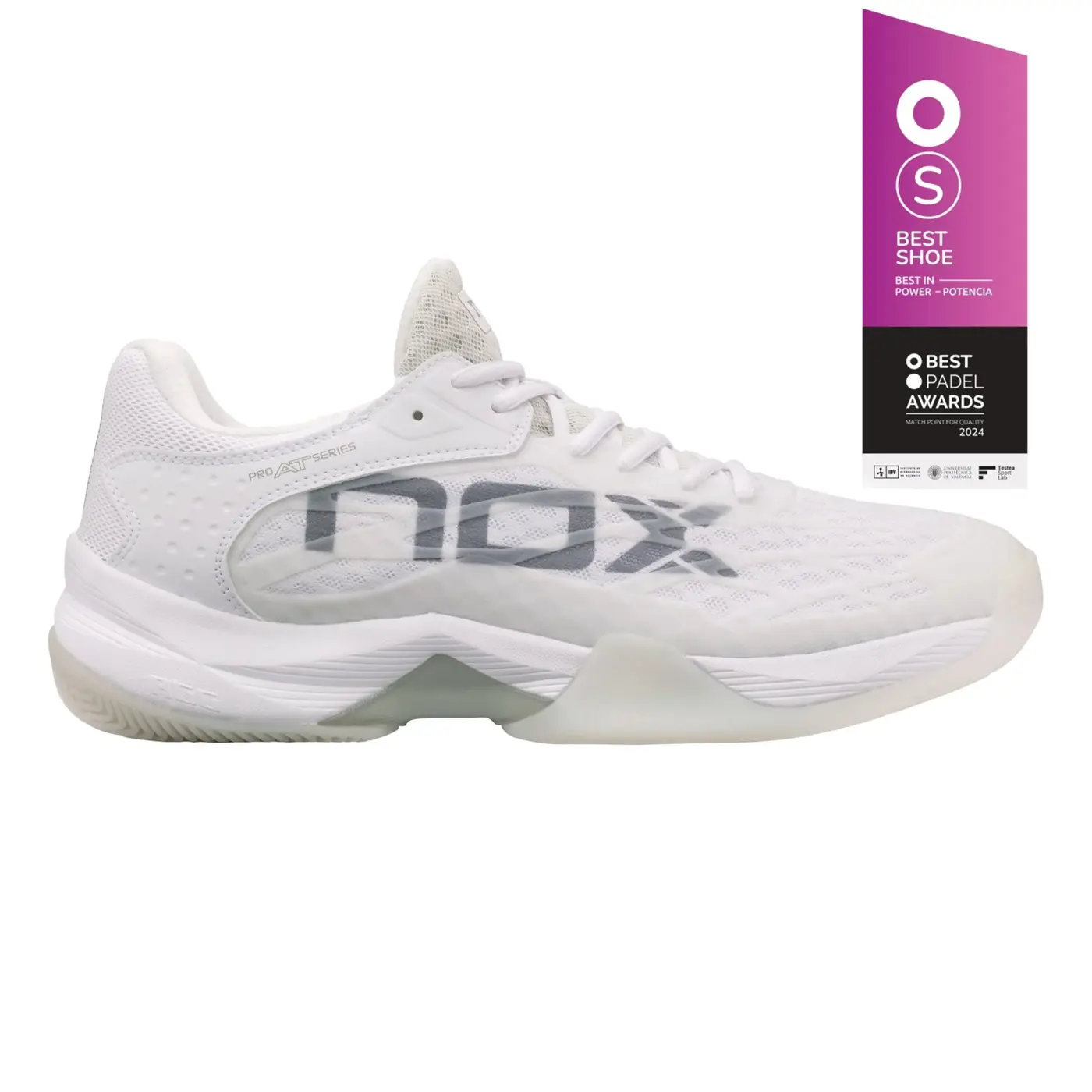 NOX AT10 LUX 2025 Padel Shoes White Grey 01 NOX AT10 LUX 2025 Padel Shoes White Grey 01