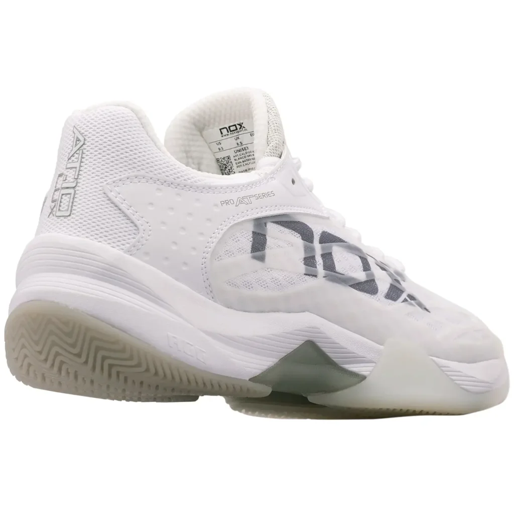 NOX AT10 LUX 2025 Padel Shoes White Grey 07