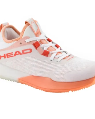 HEAD Motion Pro Women Padel Shoes White Coral 001