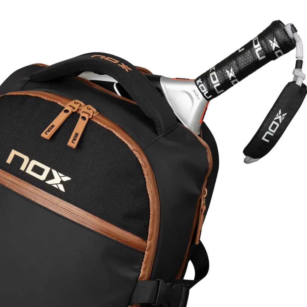 NOX Padel Backpack Luxury Open Series Black Brown 05
