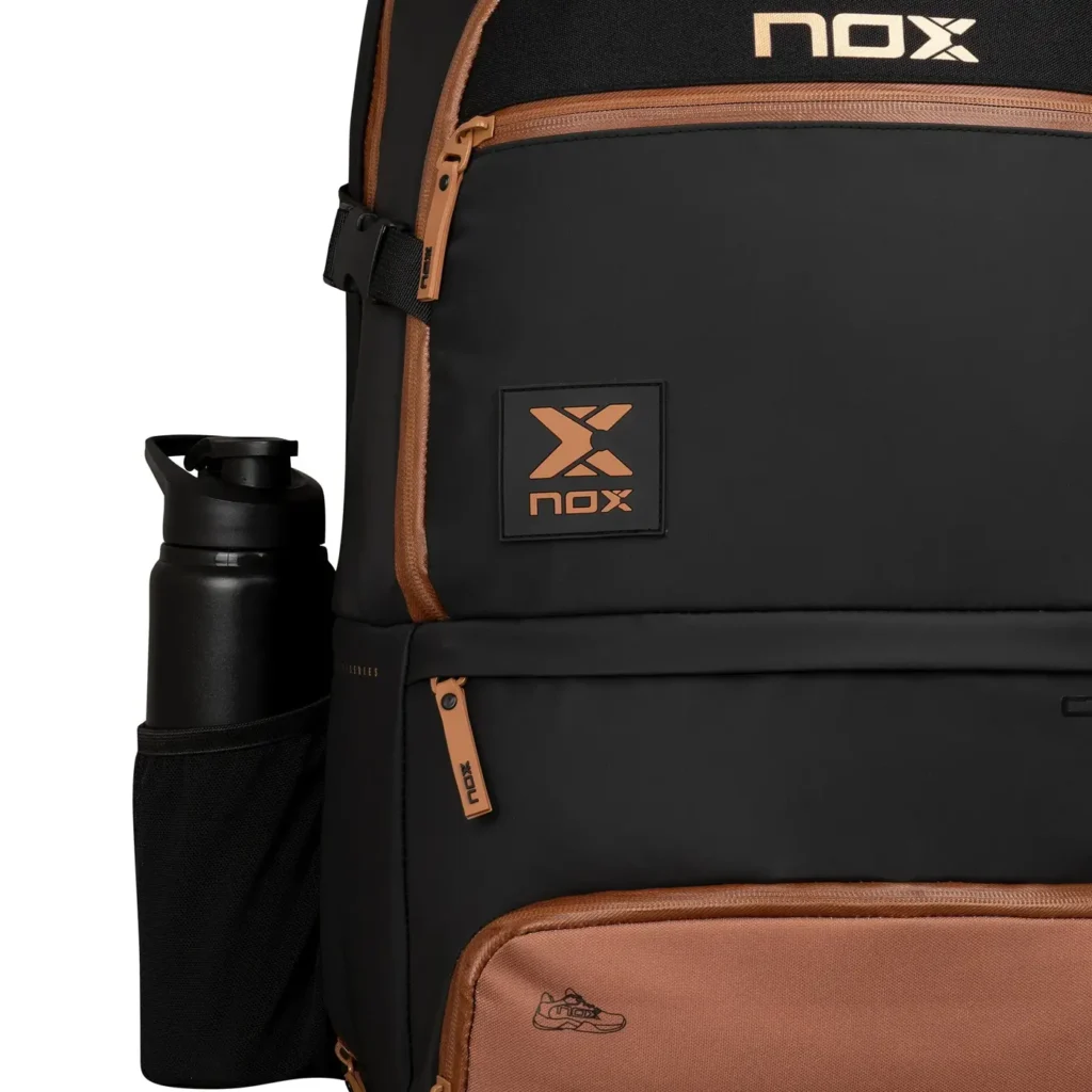 NOX Padel Backpack Luxury Open Series Black Brown 07