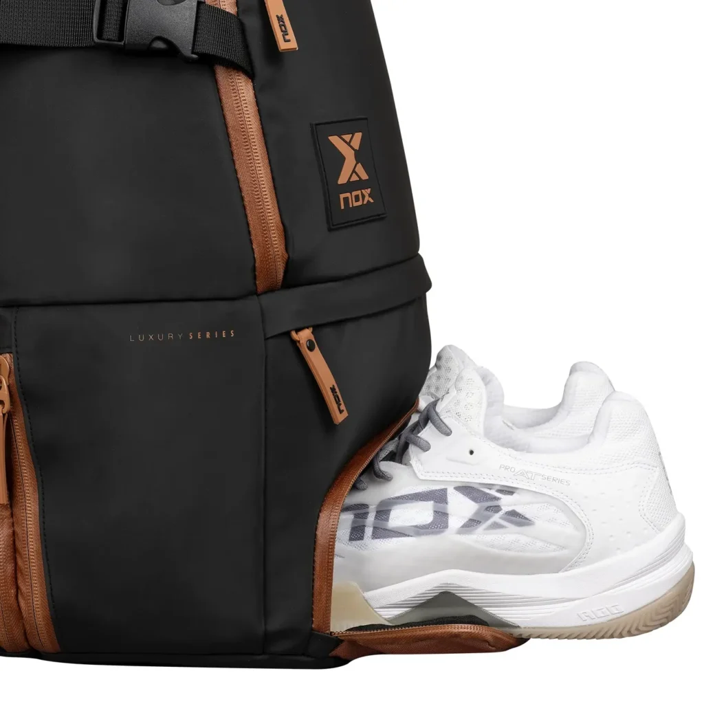 NOX Padel Backpack Luxury Open Series Black Brown 08