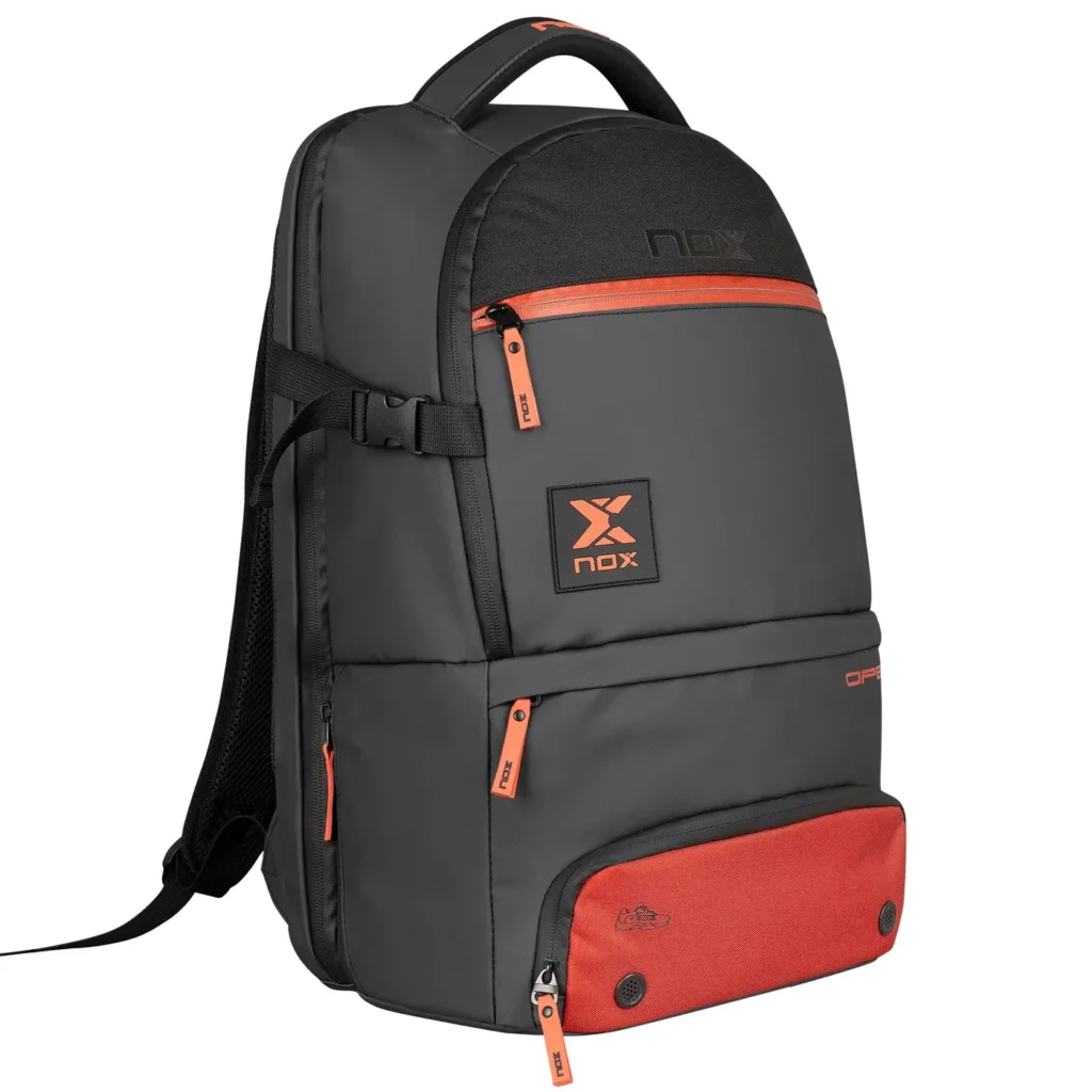 NOX Padel Backpack Luxury Open Series Black Red 02