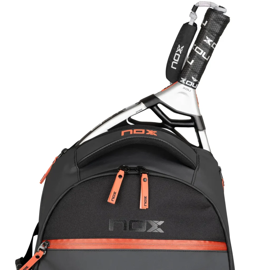 NOX Padel Backpack Luxury Open Series Black Red 10