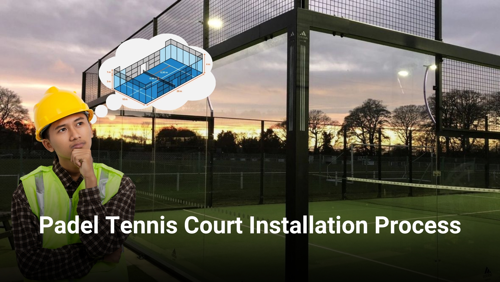 Padel tennis court installation Process