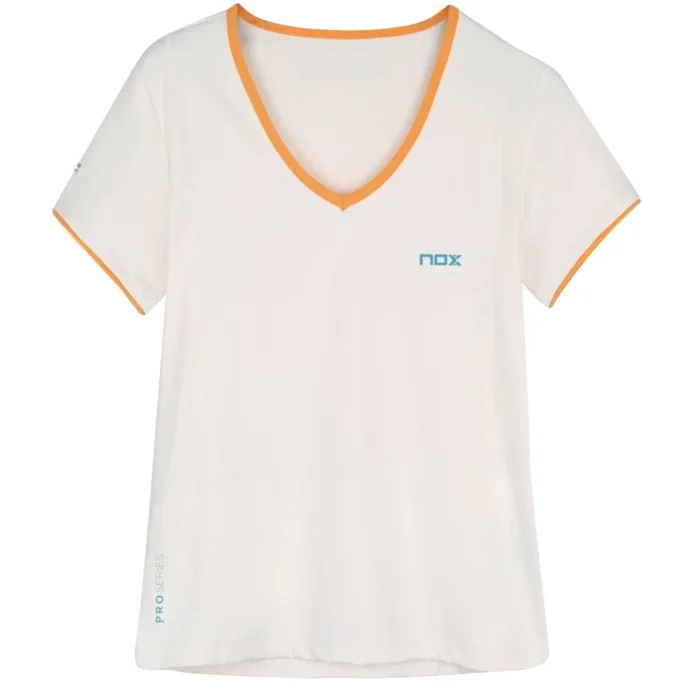 NOX Pro Women's Padel T-Shirt Short Sleeve Vanilla 03