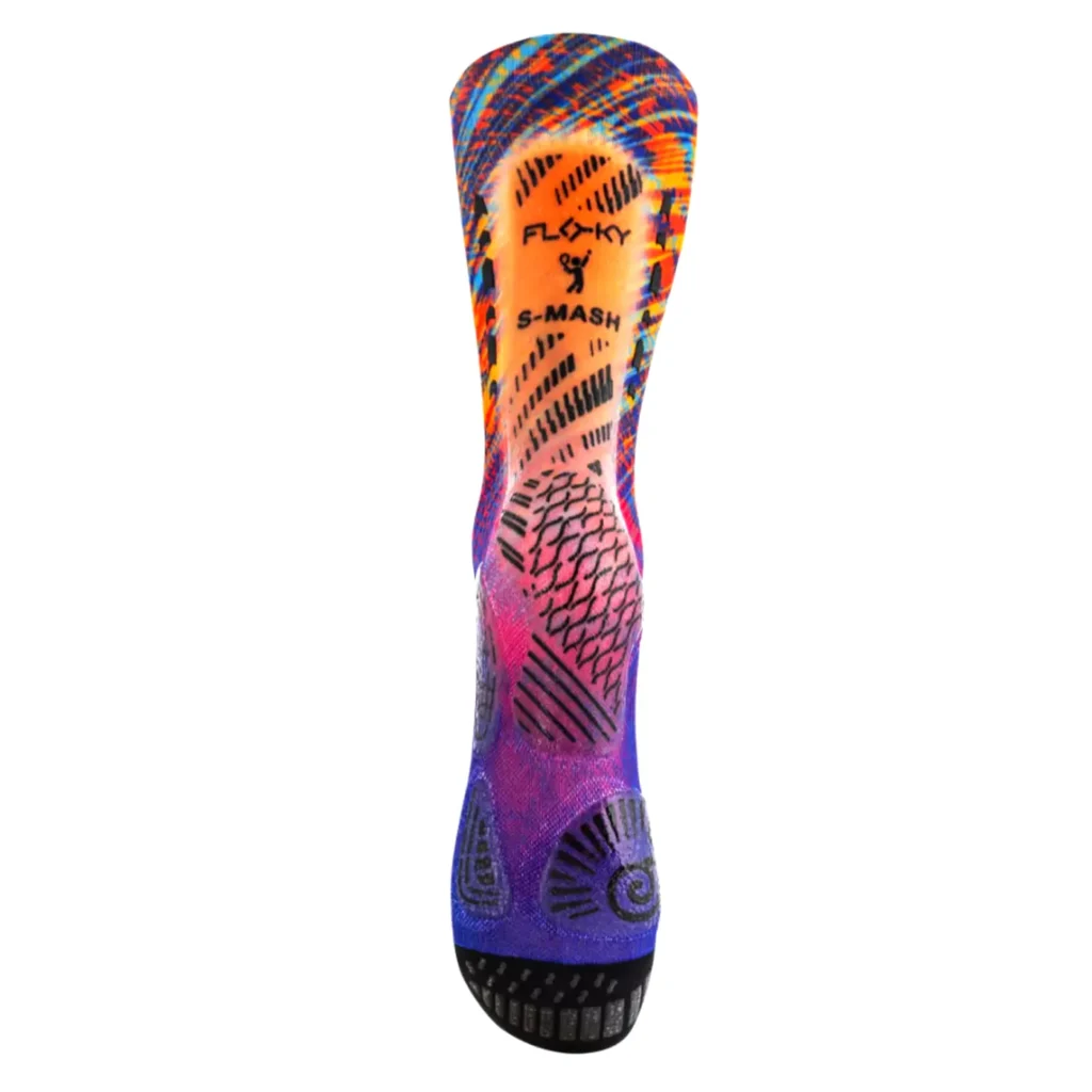 FLOKY Biomechanical Padel Socks S-Mash 3D Rio Orange 02
