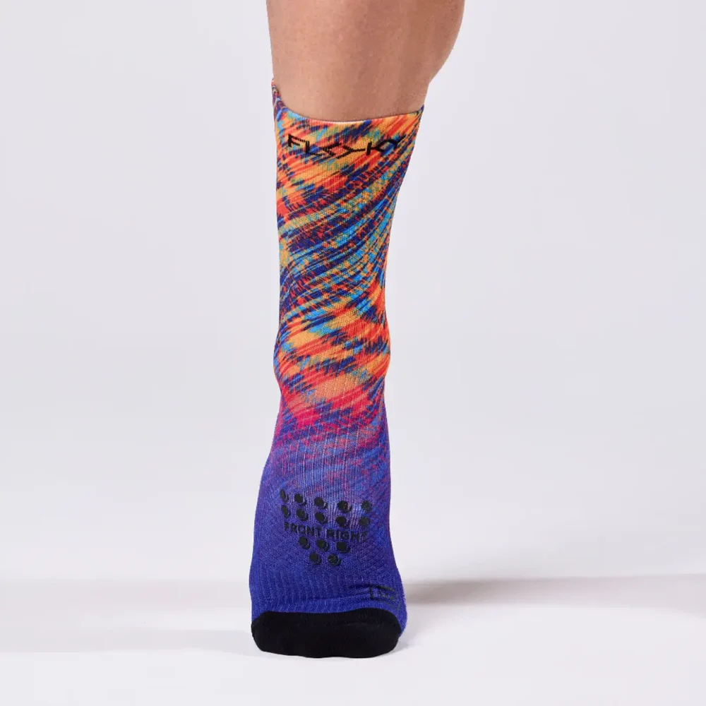 FLOKY Biomechanical Padel Socks S-Mash 3D Rio Orange 04