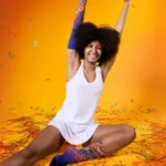 FLOKY Biomechanical Padel Socks S-Mash 3D Rio Orange 07