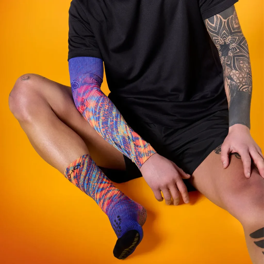 FLOKY Biomechanical Padel Socks S-Mash 3D Rio Orange 09