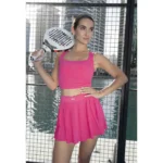 SVL Plush Pleat Women's Padel Top Magenta - Image 2