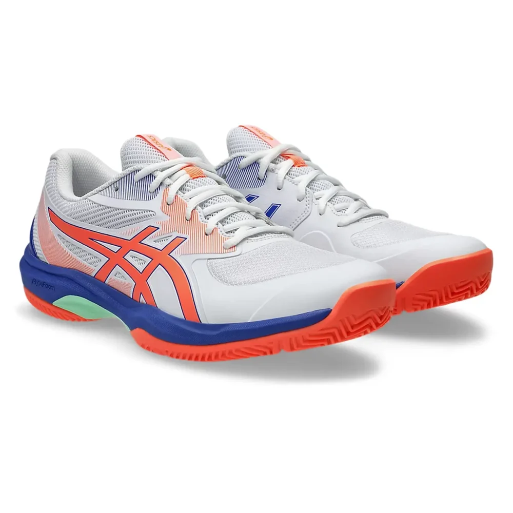 ASICS Game FF Padel Shoes White Vivid Coral 02