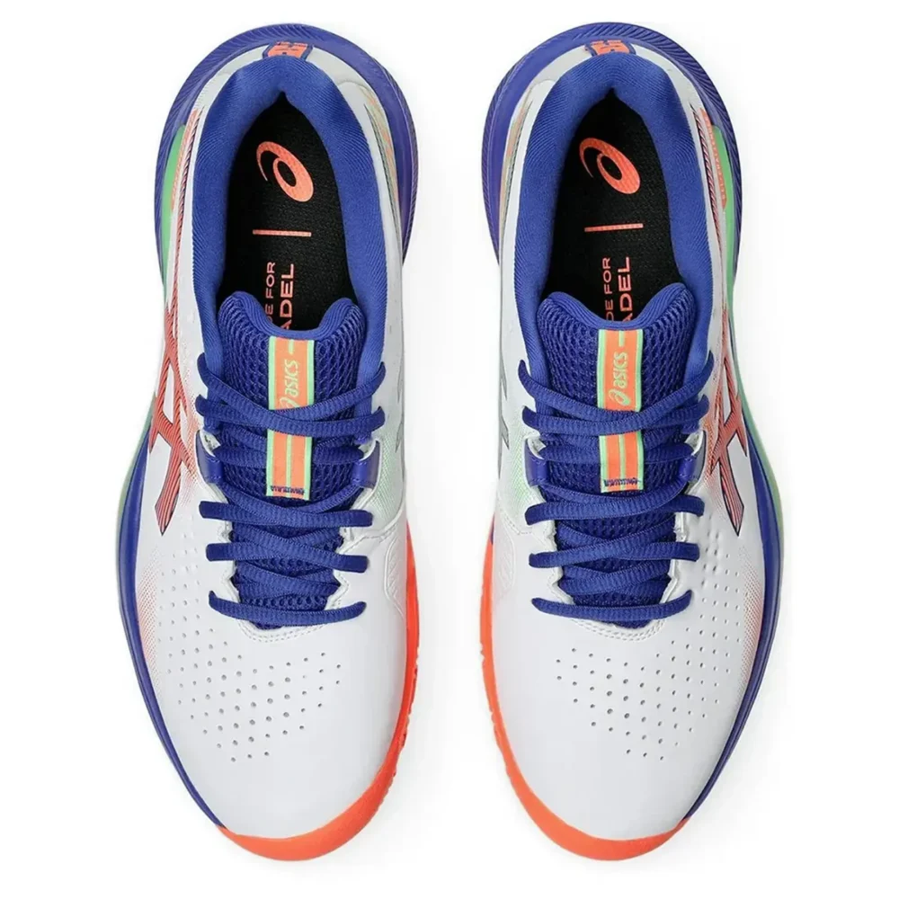 ASICS Gel Challenger 15 Men’s Padel Shoes White Vivid Coral 03